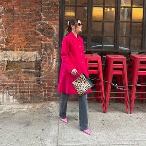 VINTAGE Raspberry Velvet Coat